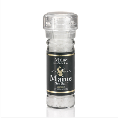 Maine Sea Salt & Peppercorn Grinder Set, 3.6 oz and 2 oz Pepper Grinder  [Six Sets In A Case] 10.45 WT (5718) - Maine Sea Salt Company