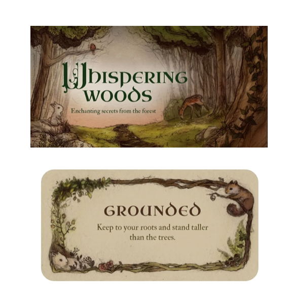 Whispering Woods Inspiration Cards · Enchanting Secrets from the Forest