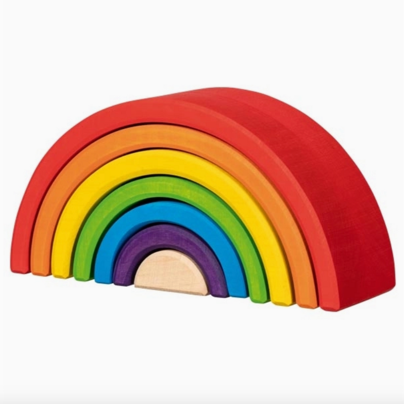 Little Rainbow Wooden Building Blocks