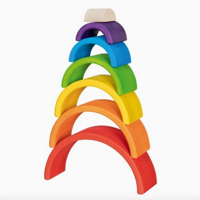 Little Rainbow Wooden Building Blocks