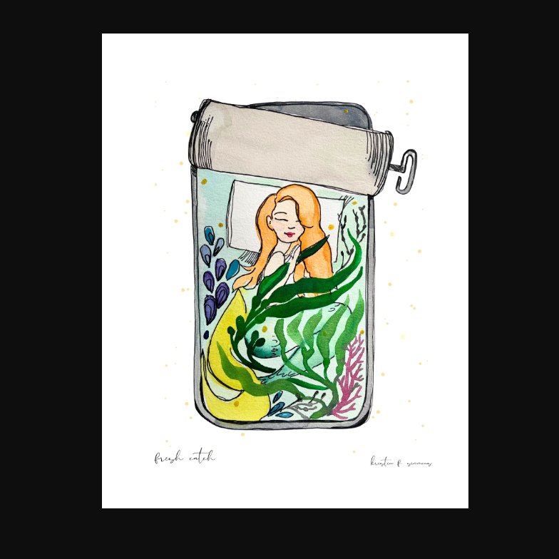 Tinned Fish Mermaid · 5x7 Fine Art Print · Kristin Simmons